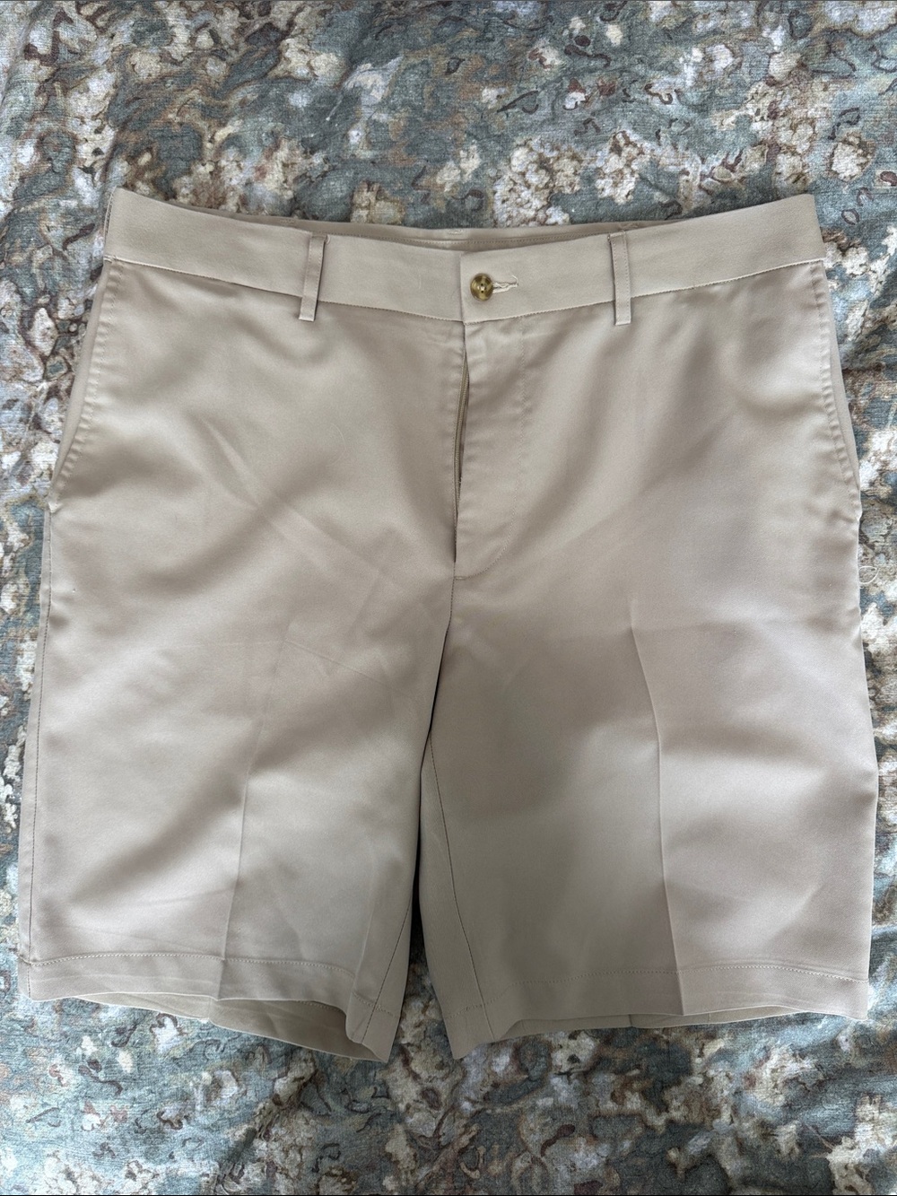 PGA Tour Men's Khaki Flat-Front Golf Shorts